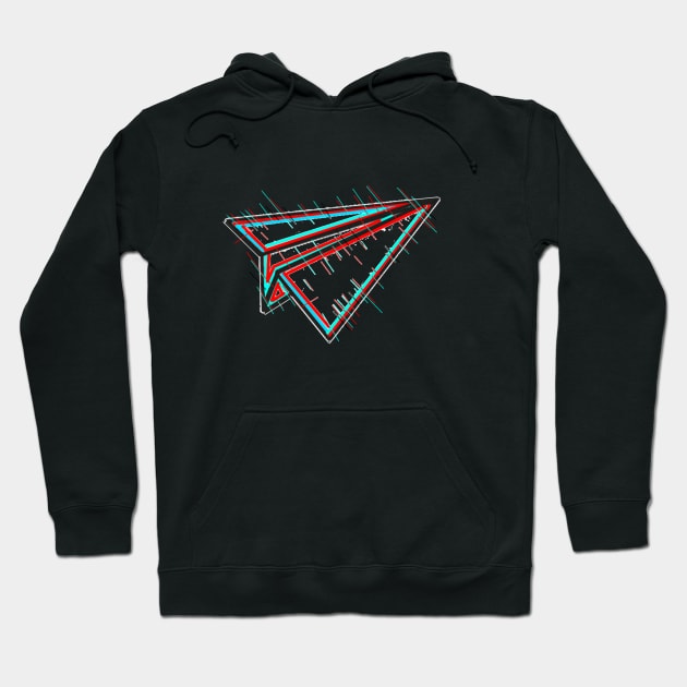 Glitchy Plane Hoodie by Sonoyang